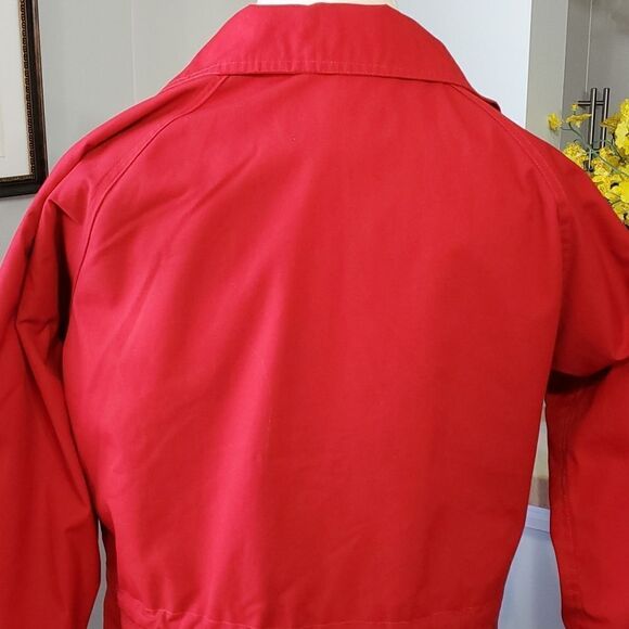 EDDIE BOUER RED JACKET, plaid lining. LOTS OS POCKETS, SIze Small Petite. - Picture 8 of 16